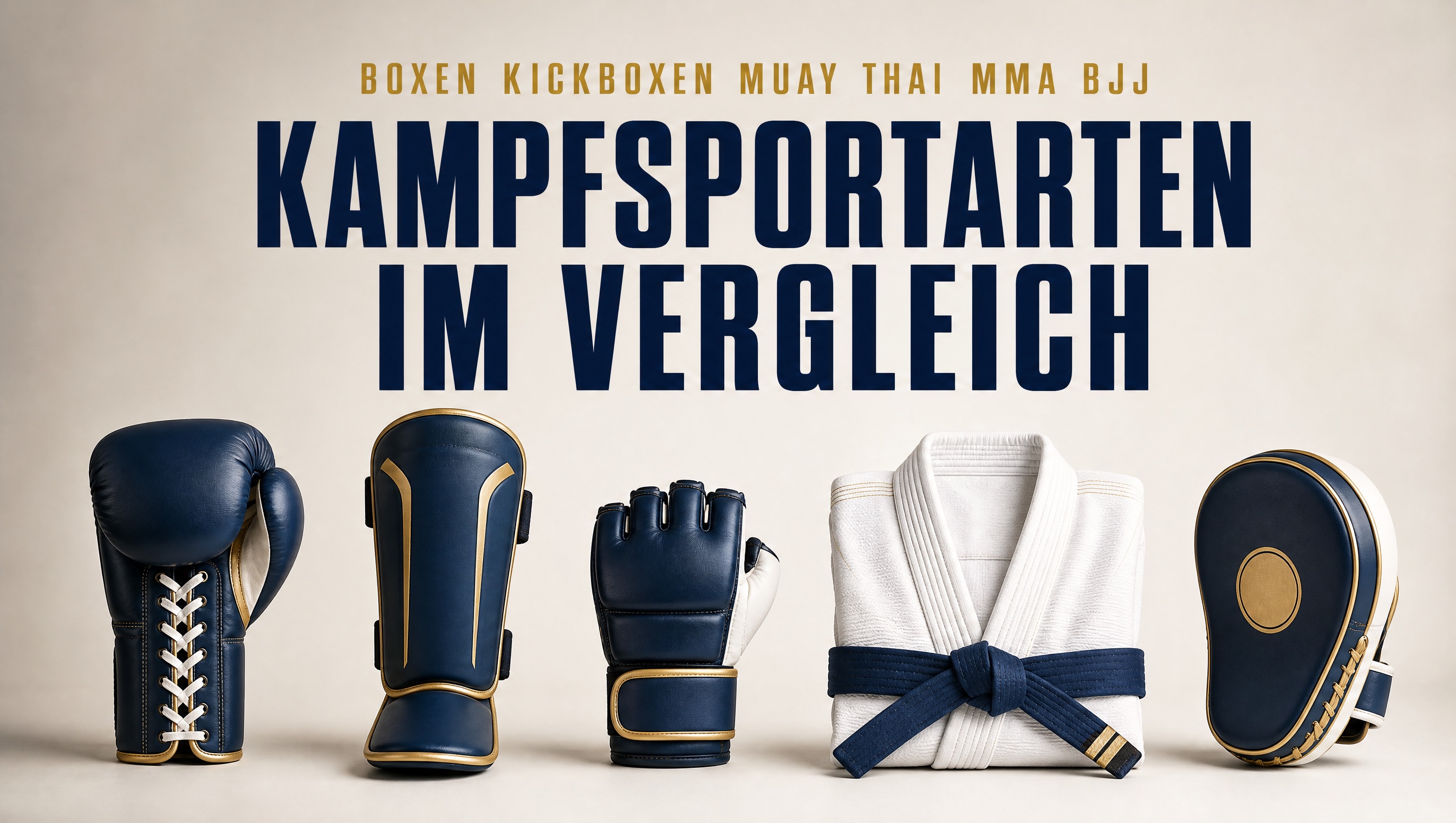 Kampfsportarten im Vergleich — Boxen, Kickboxen, Muay Thai, MMA und BJJ, Übersicht von Hey Coach