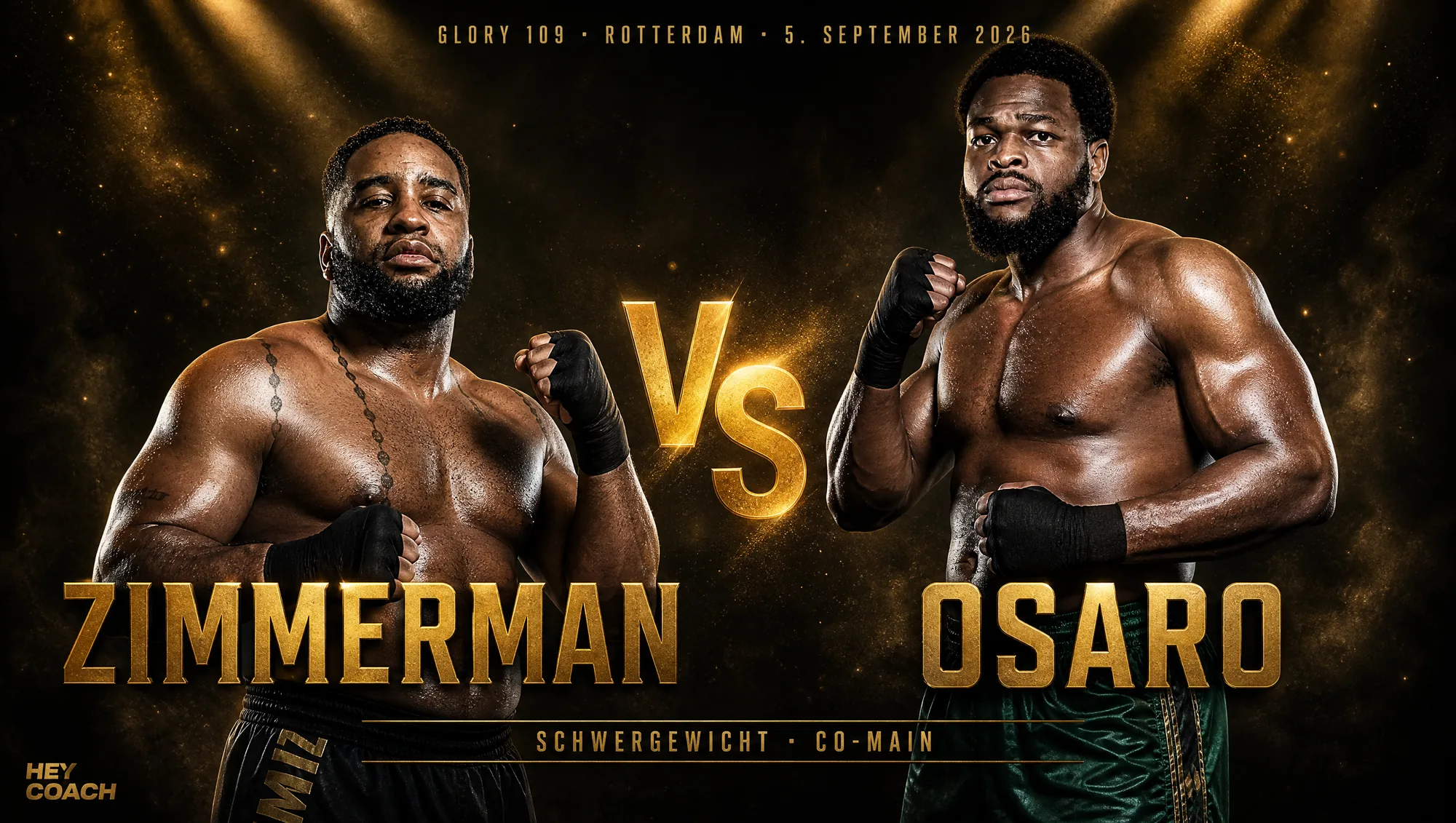 GLORY 109 Co-Main im Schwergewicht: Errol Zimmerman gegen Tariq Osaro, Fight-Poster