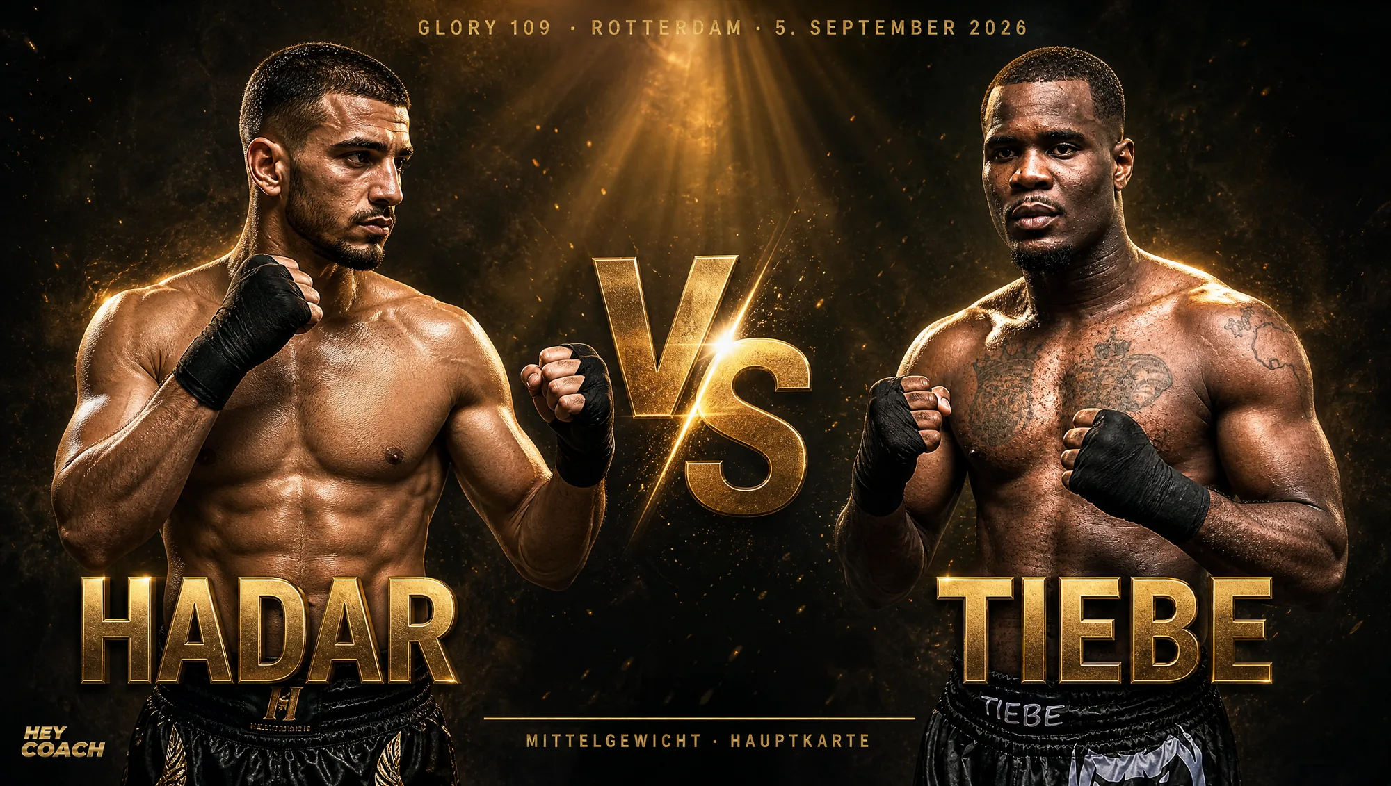GLORY 109 Mittelgewicht: Imad Hadar gegen Ulric Tiebe, Fight-Poster