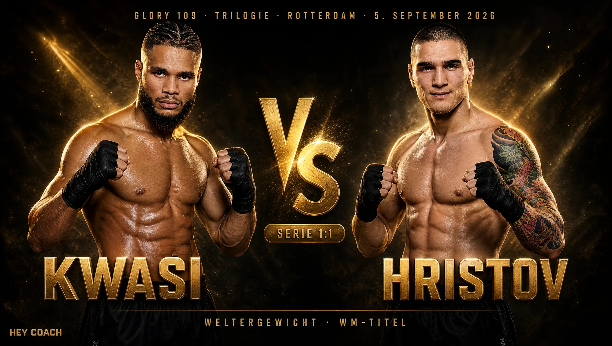 GLORY 109 in Rotterdam &mdash; Kwasi gegen Hristov um den WM-Titel, Vorschau