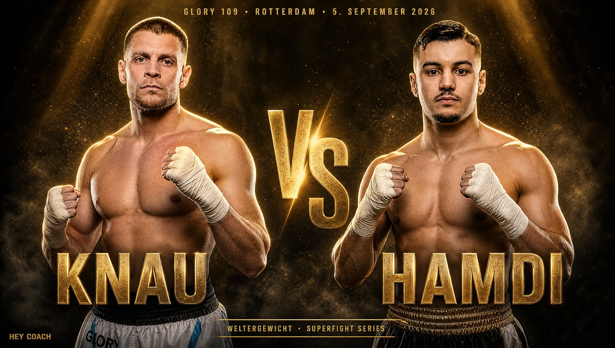 GLORY 109 Superfight Series: Valentin Knau aus dem ExitAsia Freiburg gegen Mohammed Hamdi, Fight-Poster