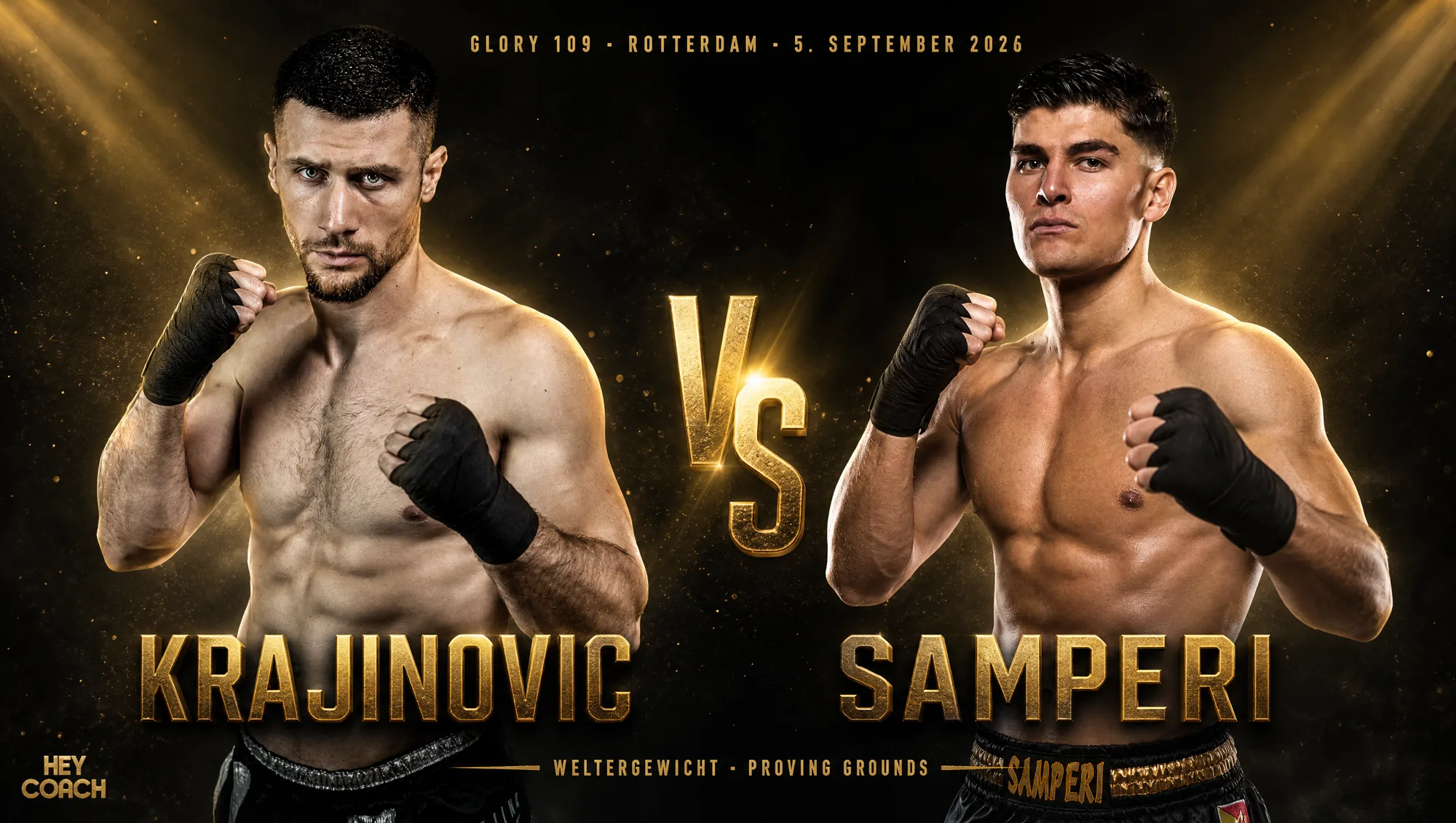 GLORY 109 Welterweight Proving Grounds: Krajinović gegen Michael Samperi, Fight-Poster