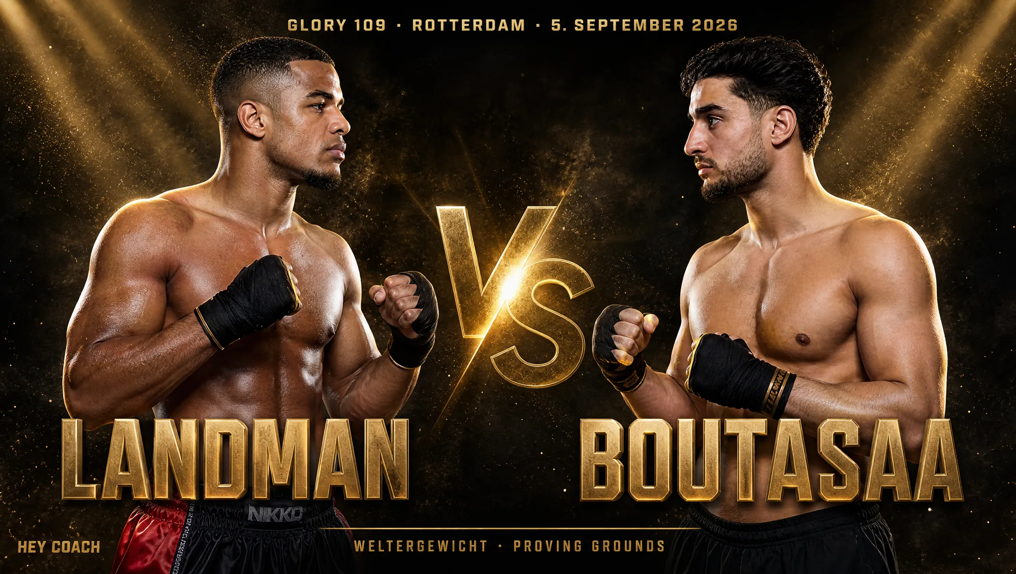 GLORY 109 Welterweight Proving Grounds: Figuereido Landman gegen Mohammed Boutasaa, Fight-Poster