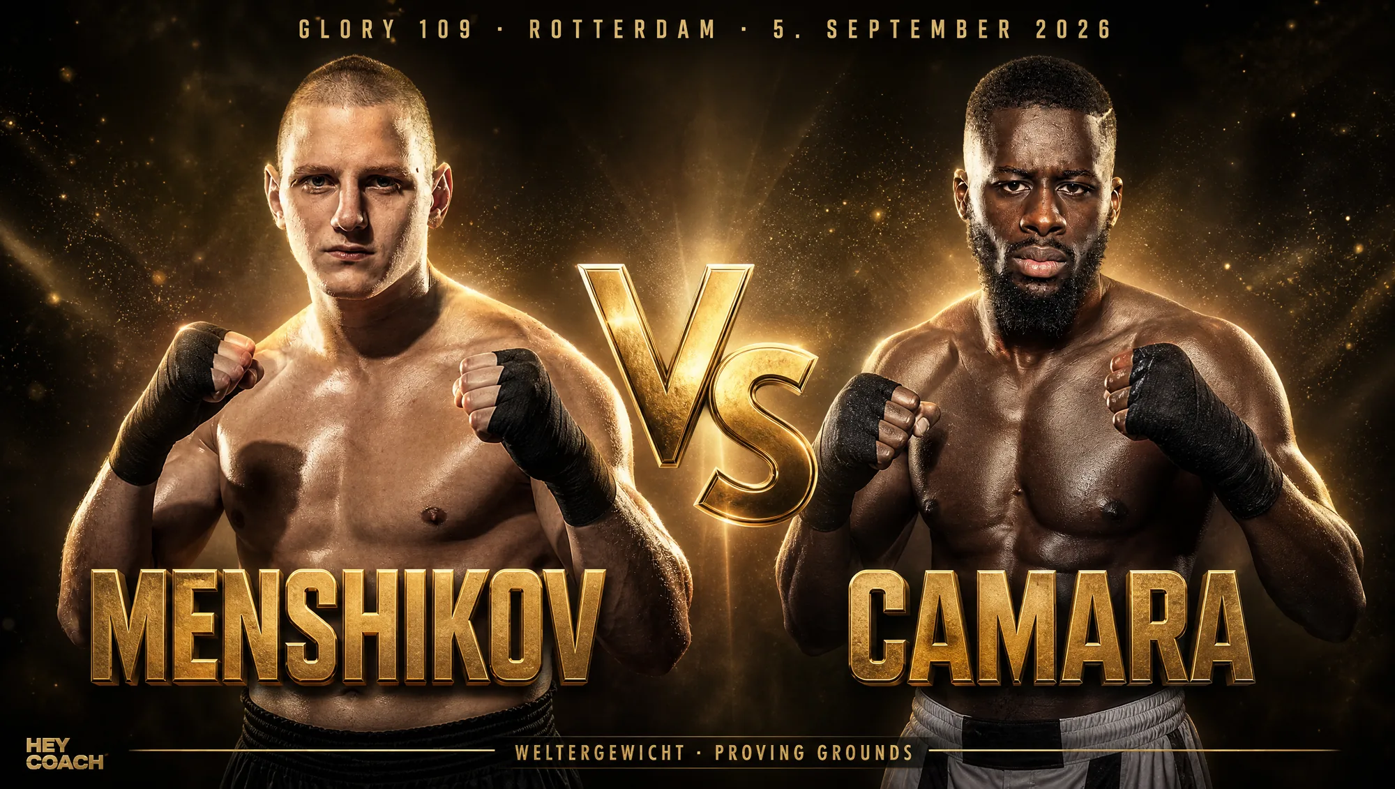 GLORY 109 Welterweight Proving Grounds: Dmitry Menshikov gegen Diaguely Camara, Fight-Poster